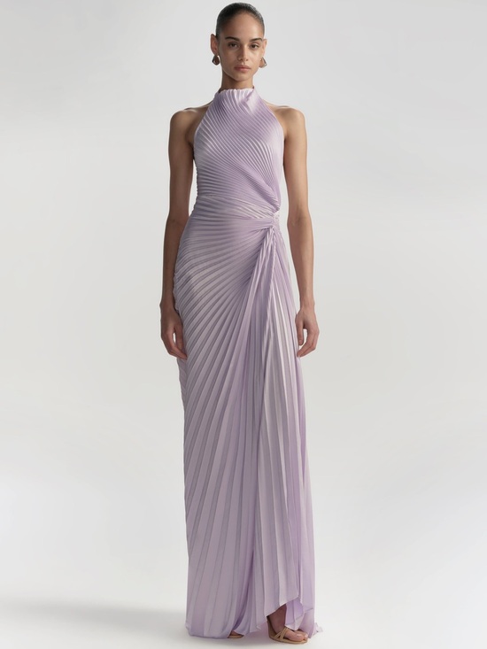 A.L.C. Dresses & Skirts - NWOT A.L.C. Romy Pleated Satin Gown in Lilac